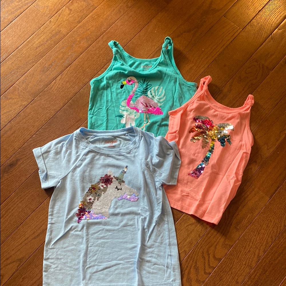 Cat & Jack Blue and Green Tank Tops Set